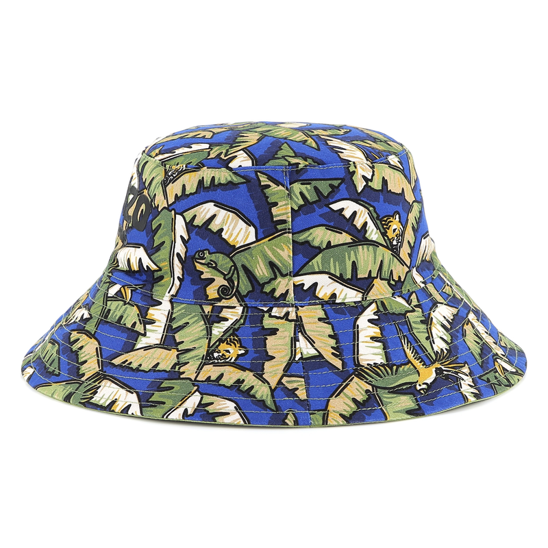 Reversible cotton bucket hat KENZO KIDS 
                        UNISEX