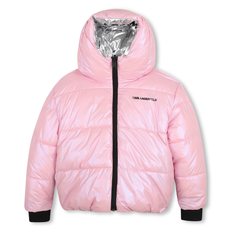 Reversible down jacket KARL LAGERFELD KIDS 
                        GIRL