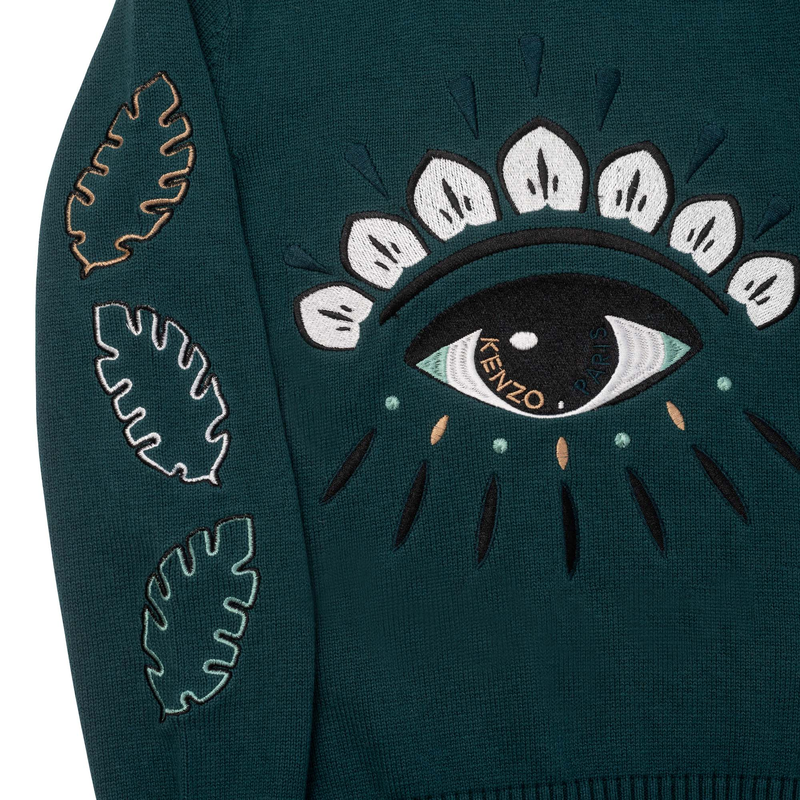 KENZO KIDS Loose embroidered sweater
