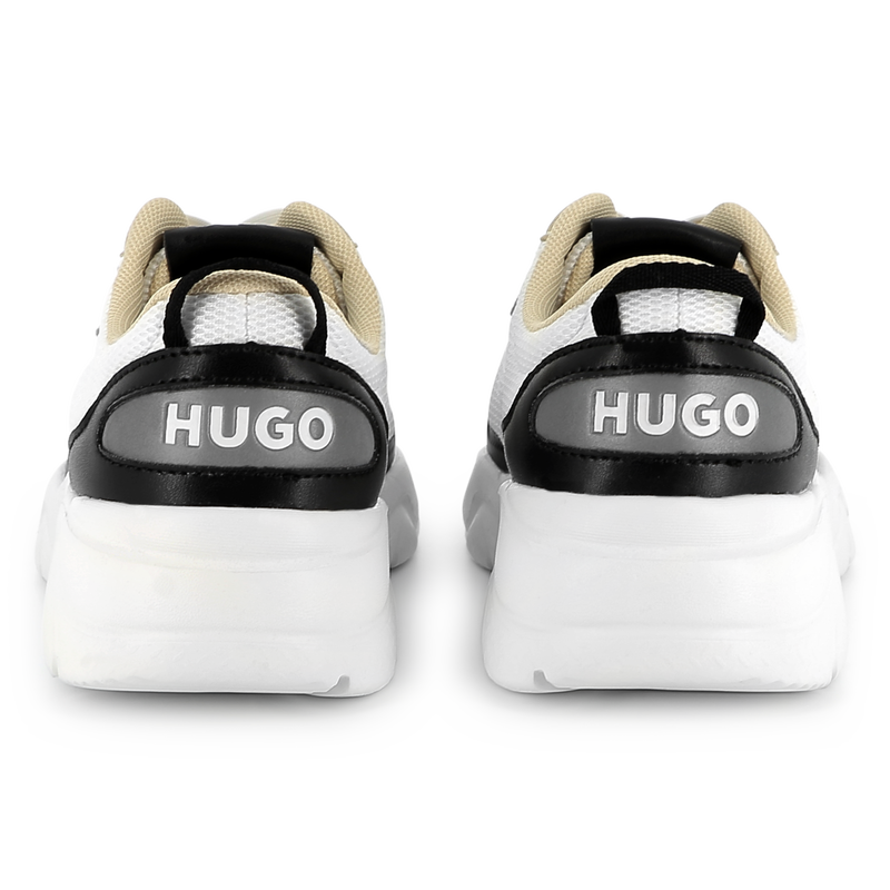 Bi-material lace-up sneakers HUGO 
                        BOY