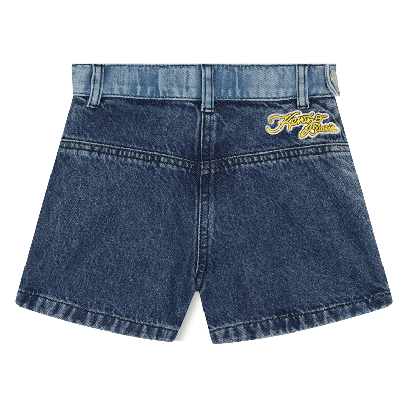 Embroidered denim shorts KENZO KIDS 
                    GIRL