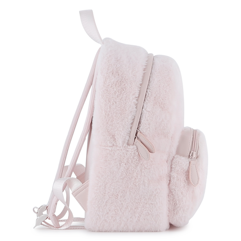 Small backpack made of fluffy fleece KARL LAGERFELD KIDS 
                        GIRL