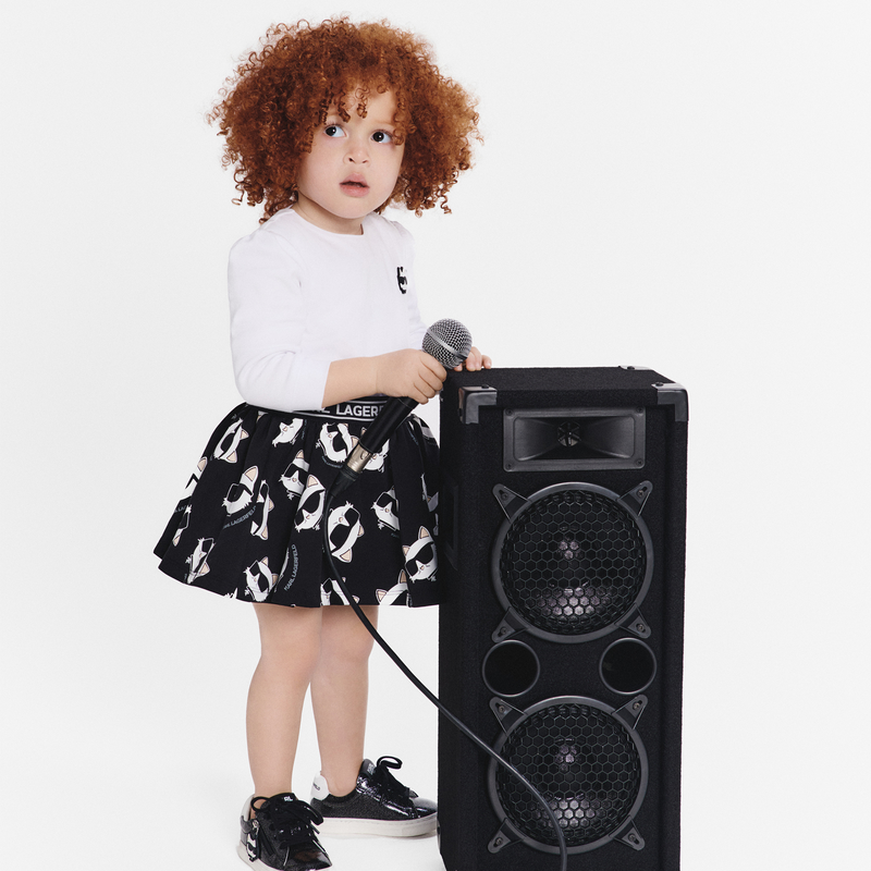 Low-top cowhide sneakers KARL LAGERFELD KIDS 
                    GIRL
