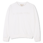 Cotton fleece sweatshirt, OFFWHITE, hi-res