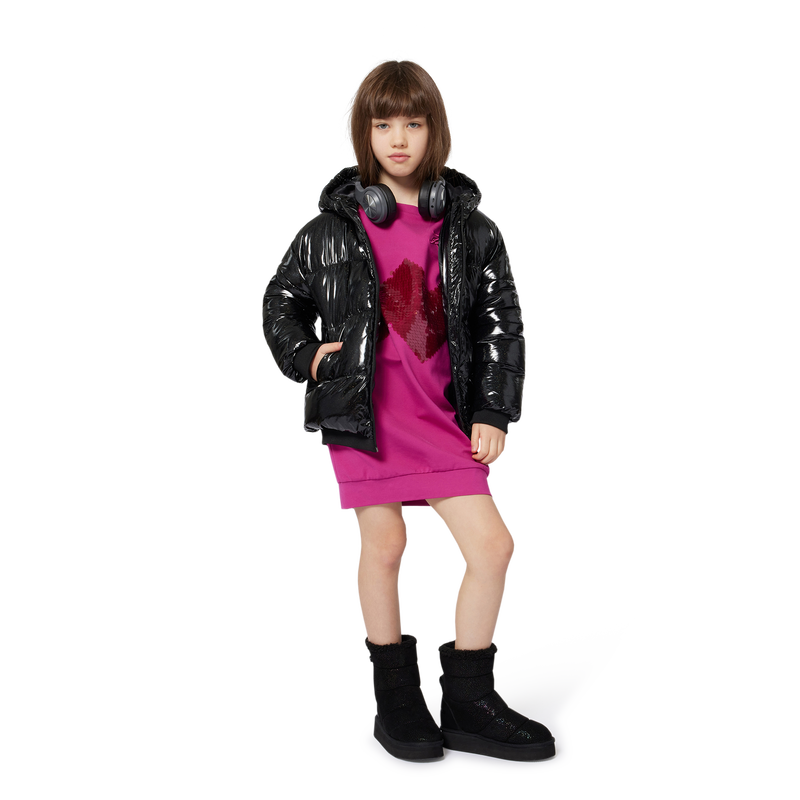 Sequined textile ankle boot KARL LAGERFELD KIDS 
                    GIRL