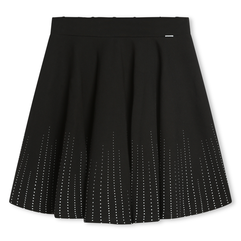 Shiny printed skater skirt