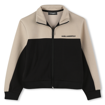 Two-tone cardigan KARL LAGERFELD KIDS BOY