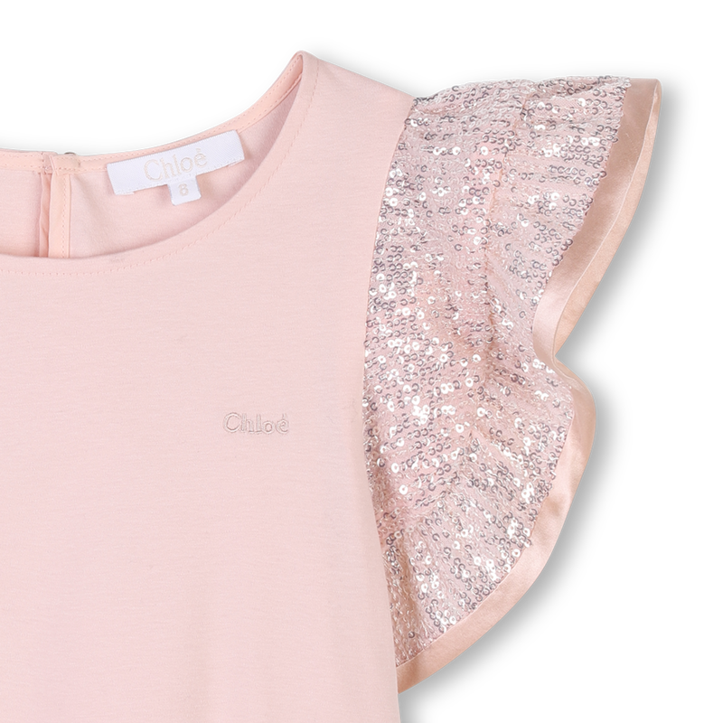 Sequin and frill T-shirt CHLOE 
                    GIRL