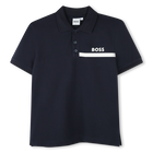 Short-Sleeved Polo Shirt, NAVY, hi-res