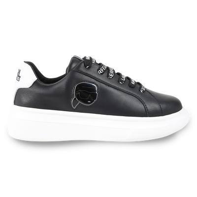 Low-Top Leather Sneakers KARL LAGERFELD KIDS BOY