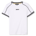 T-shirt with colorful stripes, WHITE, hi-res