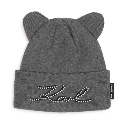 Knitted beanie KARL LAGERFELD KIDS GIRL