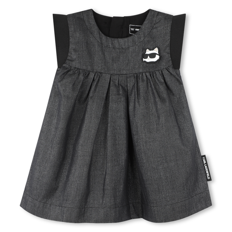 Flared dress with chest patch KARL LAGERFELD KIDS 
                        GIRL