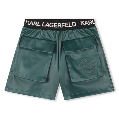 Faux Leather Shorts KARL LAGERFELD KIDS GIRL