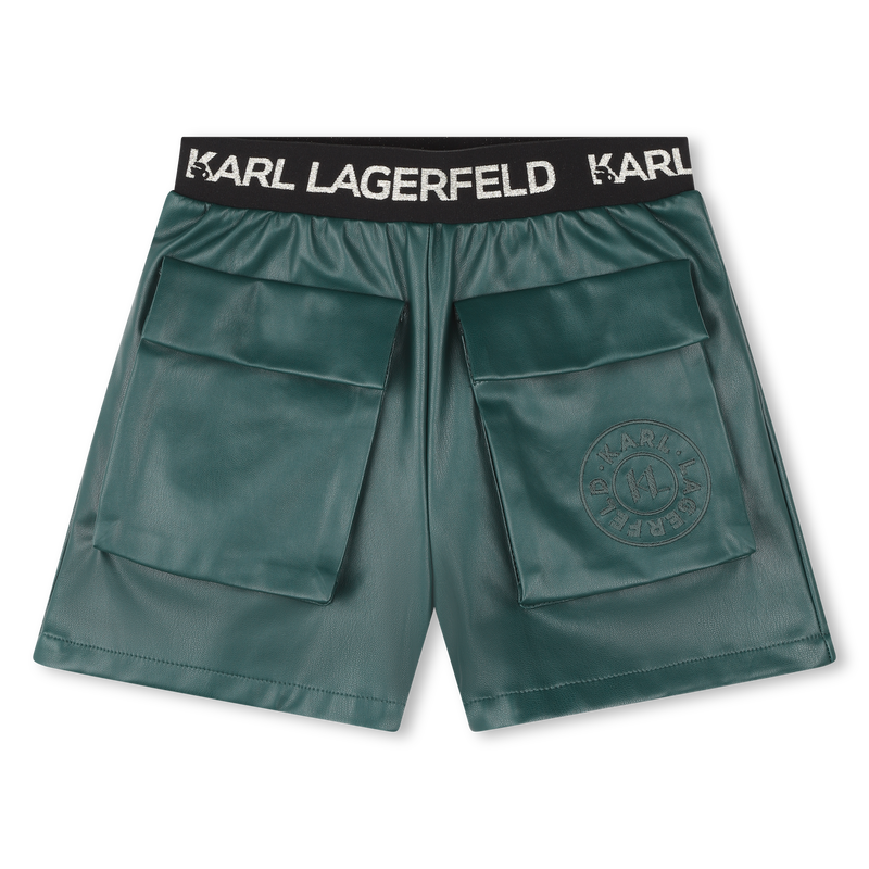 Faux Leather Shorts KARL LAGERFELD KIDS 
                    GIRL