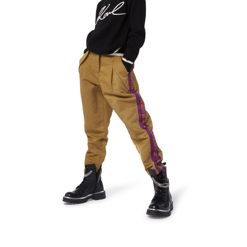 Leather Chain Ankle Boots KARL LAGERFELD KIDS 
                        GIRL