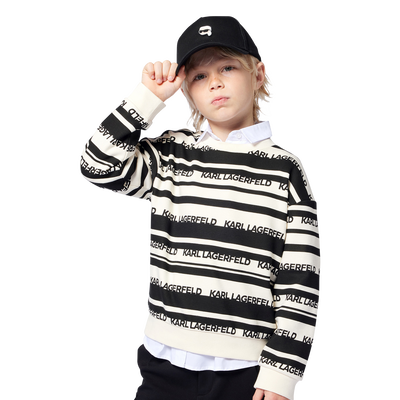 Adjustable cotton cap KARL LAGERFELD KIDS BOY