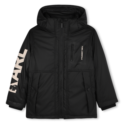 Hooded parka KARL LAGERFELD KIDS BOY