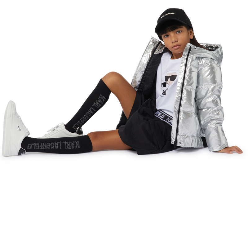 Leather Lace-Up Sneakers KARL LAGERFELD KIDS 
                        BOY