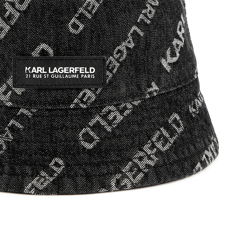 Printed denim bucket hat KARL LAGERFELD KIDS 
                        BOY
