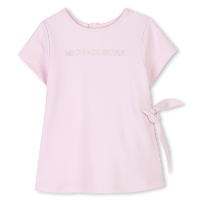 Short-sleeved cotton dress MICHAEL KORS GIRL