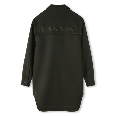 Embroidered printed dress with logo LANVIN GIRL