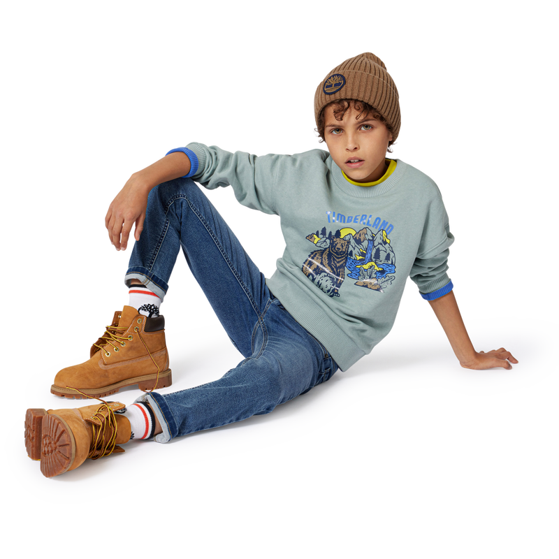 Denim knit trousers TIMBERLAND 
                    BOY