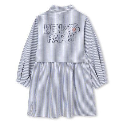Fine stripe shirt dress KENZO KIDS GIRL