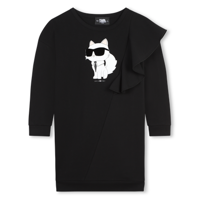 Straight Frilled Dress KARL LAGERFELD KIDS GIRL