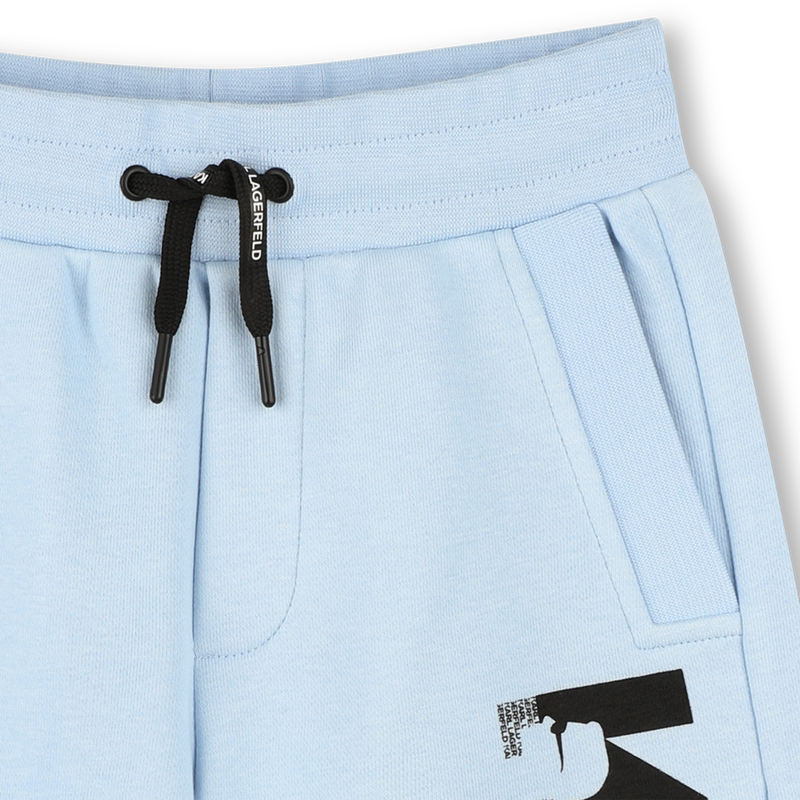 Elasticated cotton Bermudas KARL LAGERFELD KIDS 
                        BOY