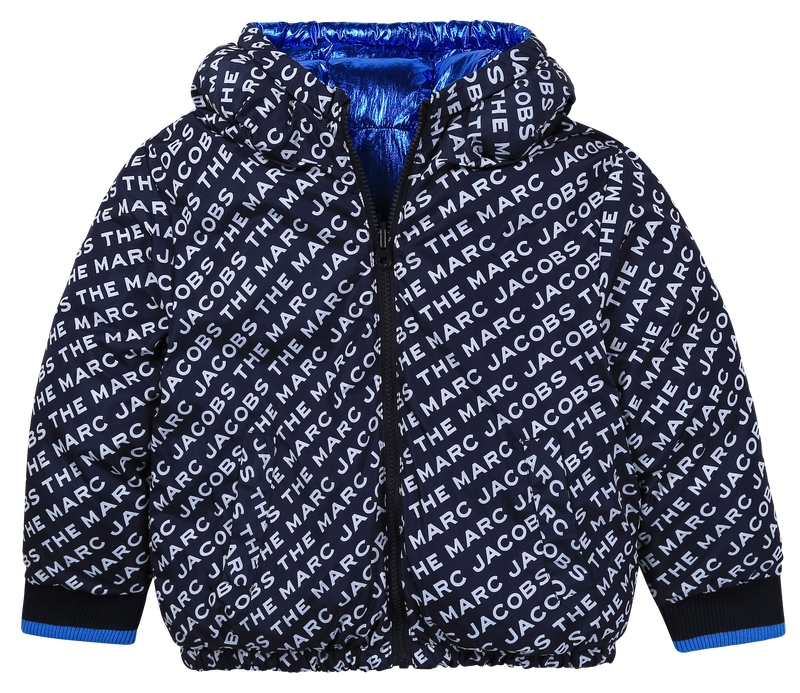 Hooded reversible puffer jacket