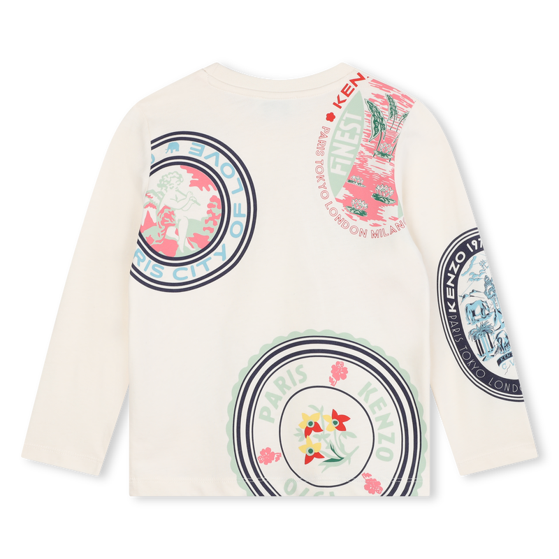 Long-Sleeved Cotton T-Shirt KENZO KIDS 
                    GIRL