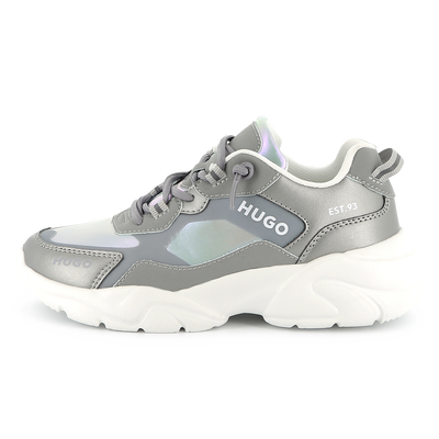 Bi-material lace-up sneakers HUGO GIRL