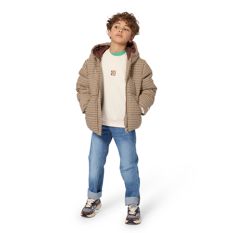 Plaid down jacket KIDS AROUND 
                        BOY