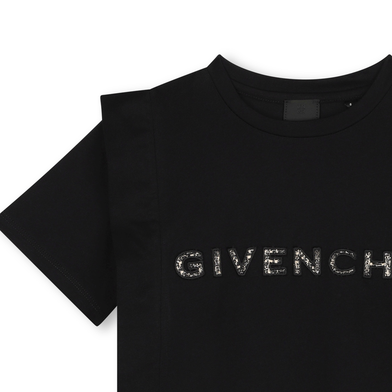 Embroidered Cotton T-Shirt GIVENCHY 
                    GIRL