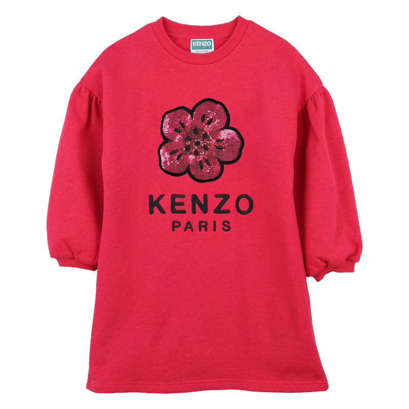 Balloon sleeve sweatshirt dress KENZO KIDS 
                    GIRL