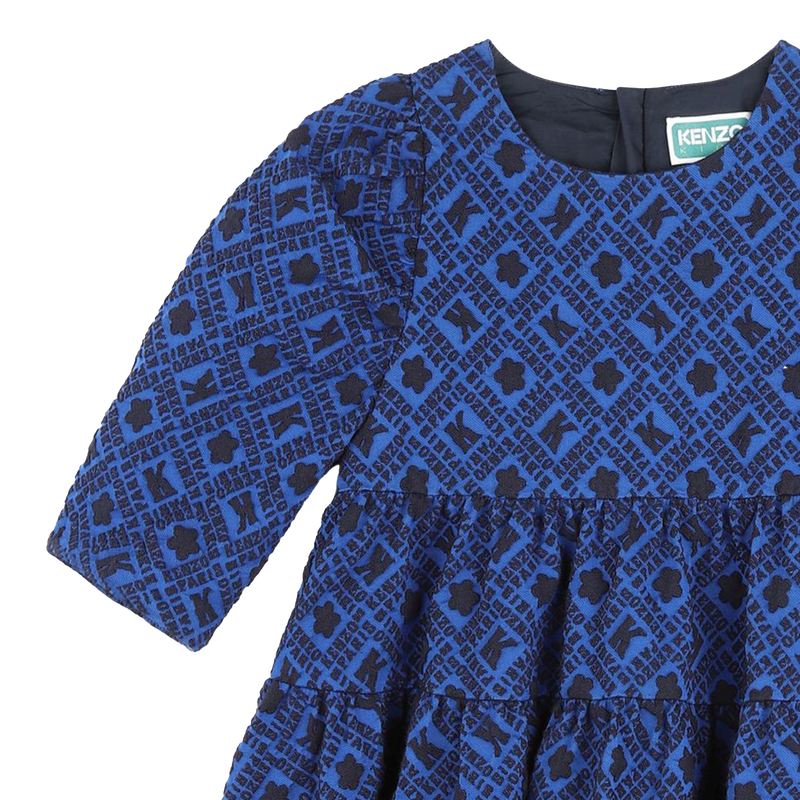Gathered Printed Dress KENZO KIDS 
                    GIRL