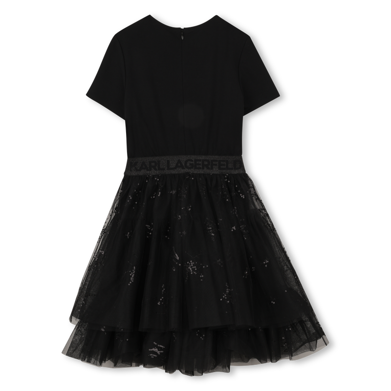 Bi-Material Dress KARL LAGERFELD KIDS 
                        GIRL