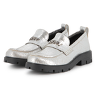 Metallic cowhide leather loafers DKNY 
                    GIRL