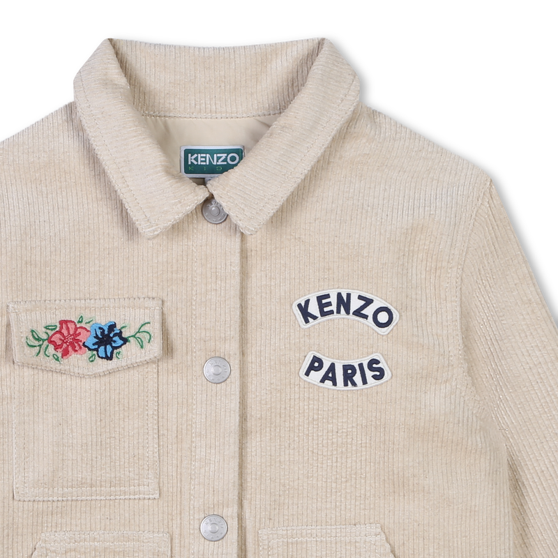 Velvet Press-Stud Jacket