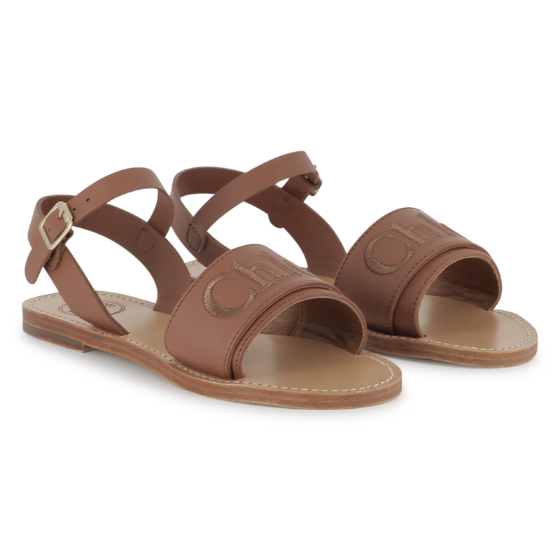 Buckled leather sandals CHLOE 
                    GIRL