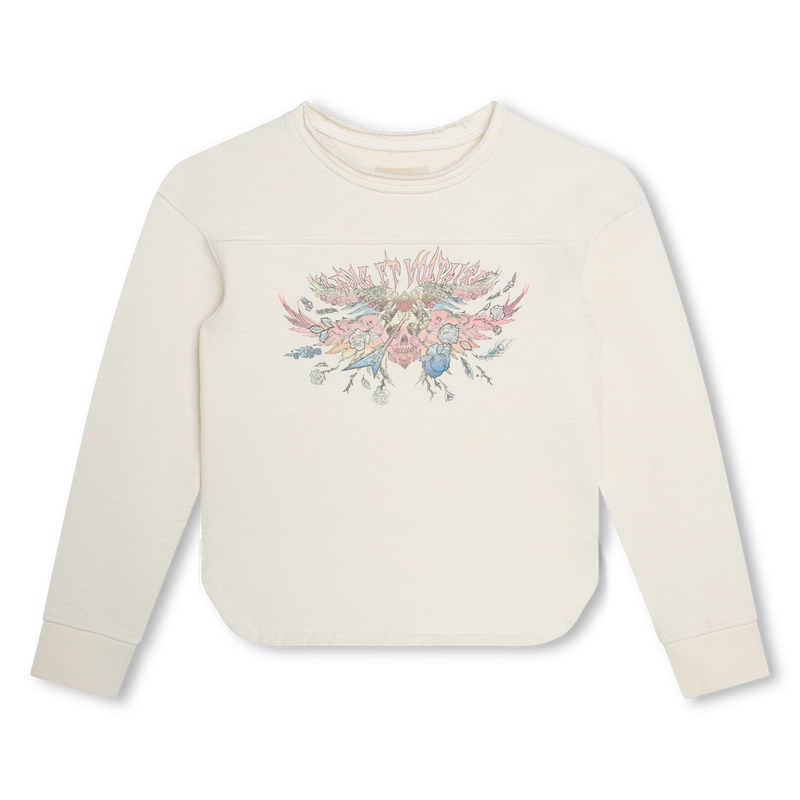 Cotton Fleece Sweatshirt ZADIG & VOLTAIRE 
                    GIRL
