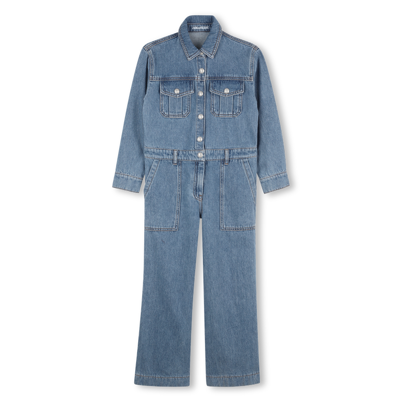Denim jumpsuit with shirt collar ZADIG & VOLTAIRE 
                        GIRL