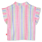 Ruffle Sleeve Striped Shirt BILLIEBLUSH 
                    GIRL