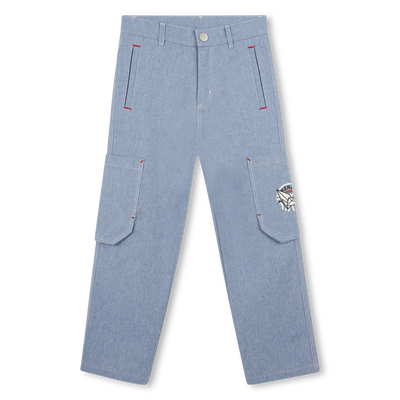 Cotton trousers with pockets KENZO KIDS BOY