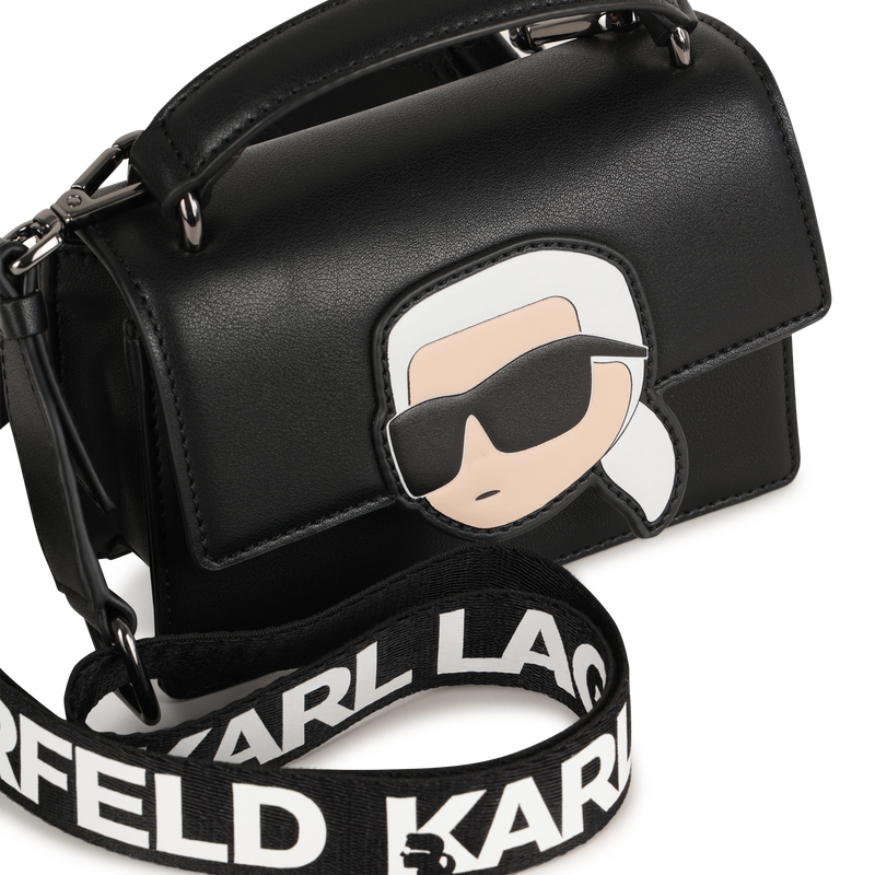 Handbag in fine-grained coated textile KARL LAGERFELD KIDS 
                    GIRL