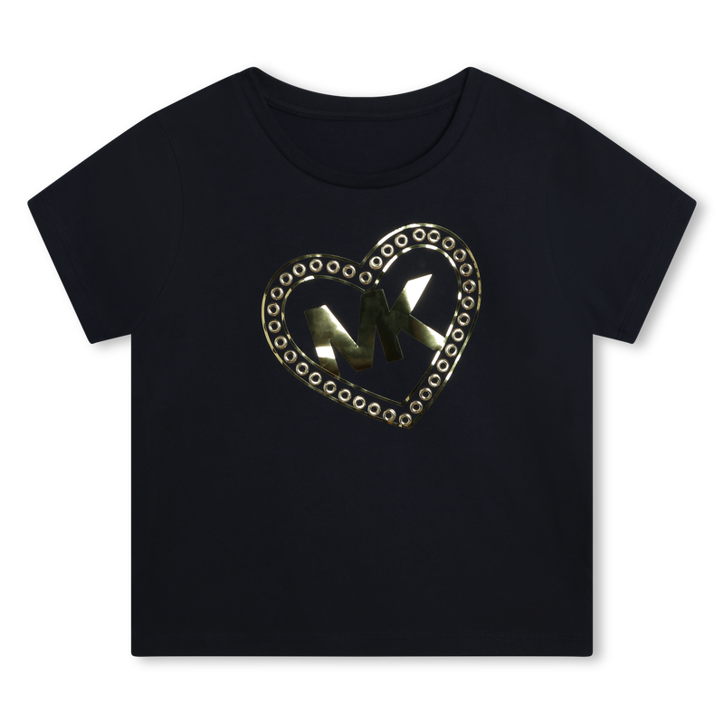 Printed Cotton T-Shirt MICHAEL KORS 
                    GIRL