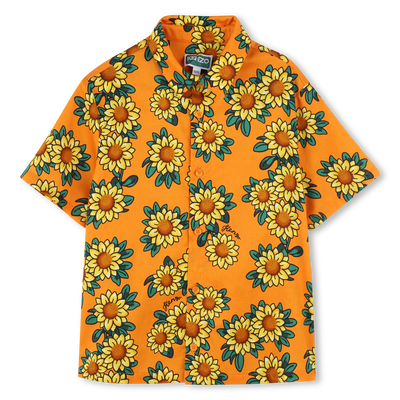Cotton satin shirt KENZO KIDS BOY