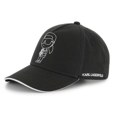 Adjustable cotton cap KARL LAGERFELD KIDS BOY