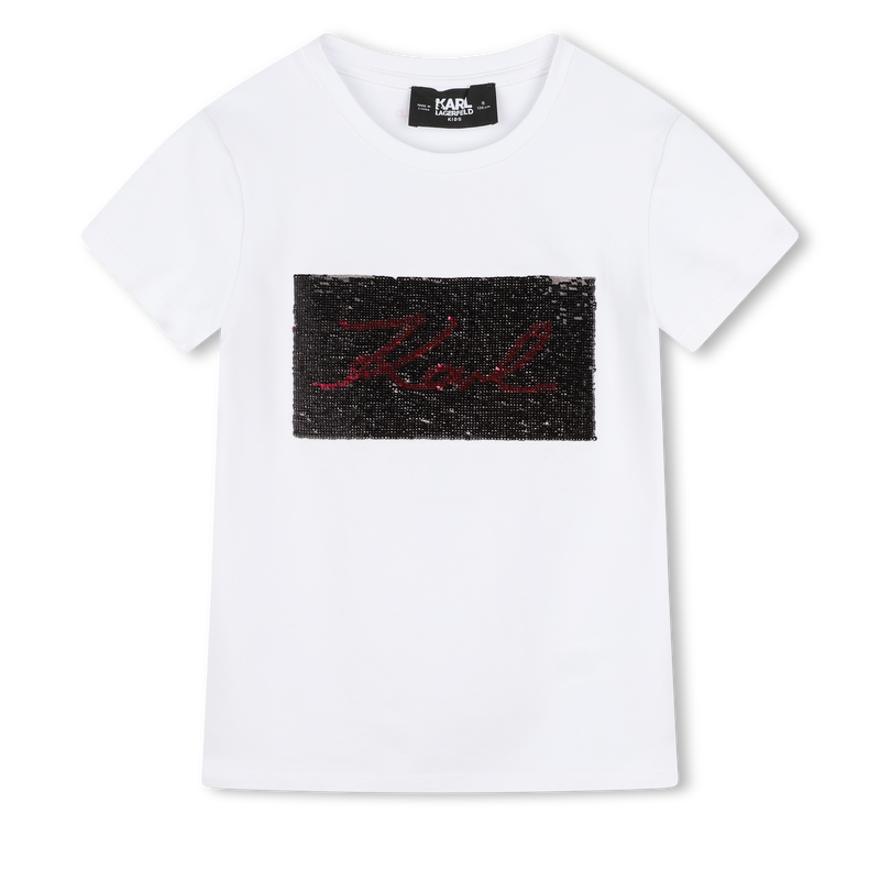 Reversible Sequined T-Shirt KARL LAGERFELD KIDS 
                        GIRL